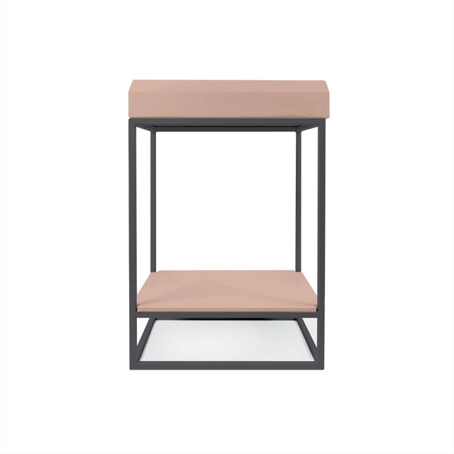 Nood Co Prism Rectangle Vanity Set Basin Blush Pink Bathroom Basin Nood Co Black  