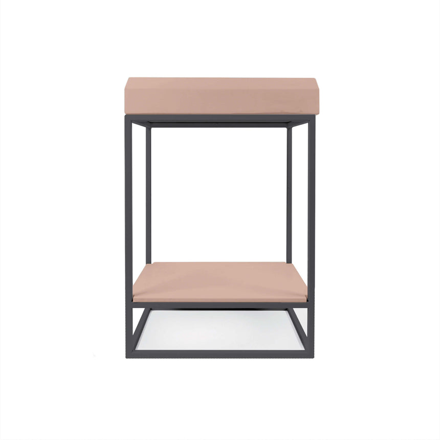 Nood Co Prism Rectangle Vanity Set Basin Blush Pink Bathroom Basin Nood Co Black  