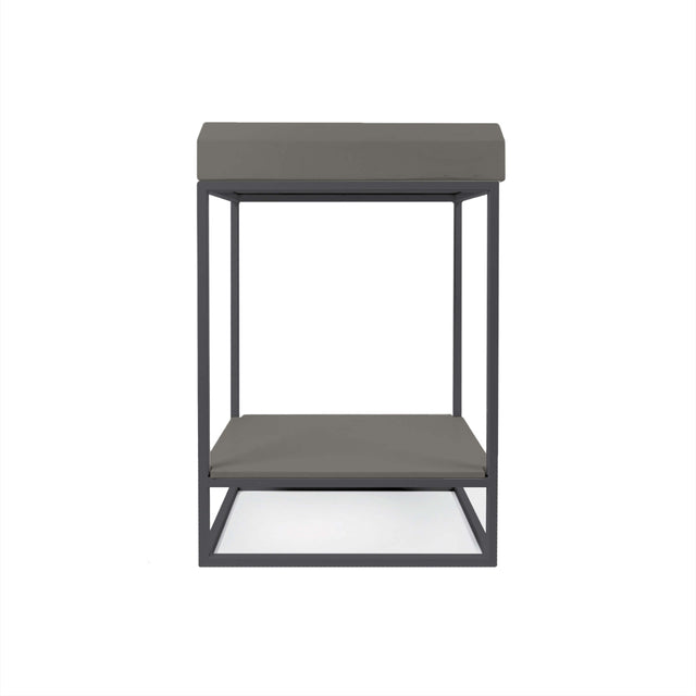 Nood Co Prism Rectangle Vanity Set Basin Mid Tone Grey Bathroom Basin Nood Co Black  
