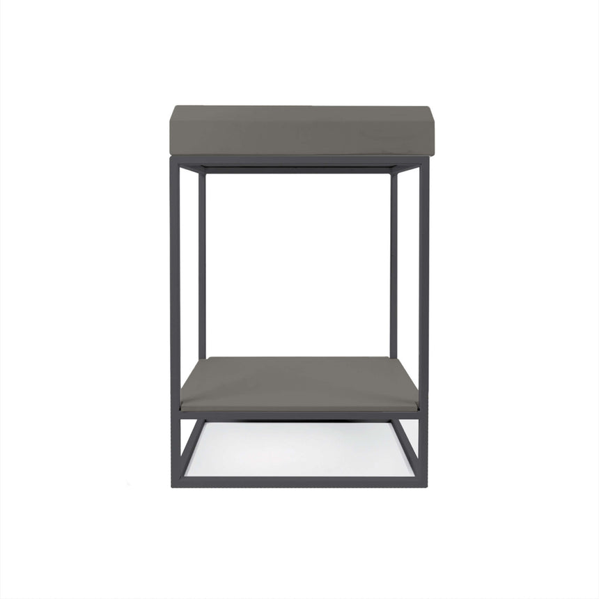 Nood Co Prism Rectangle Vanity Set Basin Mid Tone Grey Bathroom Basin Nood Co Black  