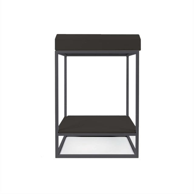 Nood Co Prism Rectangle Vanity Set Basin Charcoal Bathroom Basin Nood Co Black  