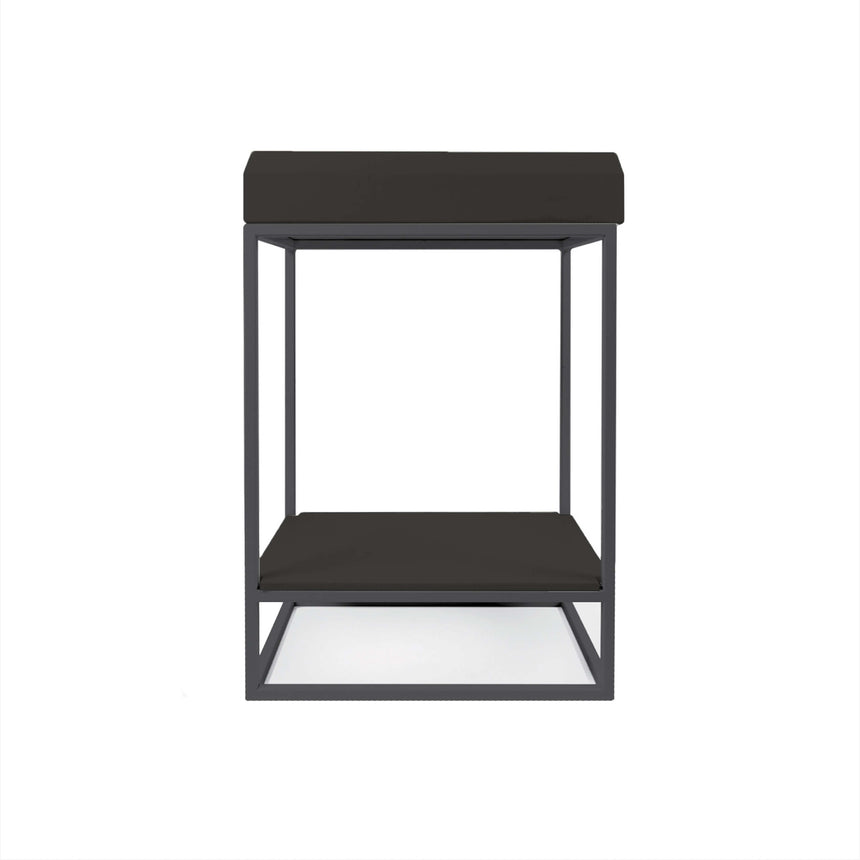 Nood Co Prism Rectangle Vanity Set Basin Charcoal Bathroom Basin Nood Co Black  
