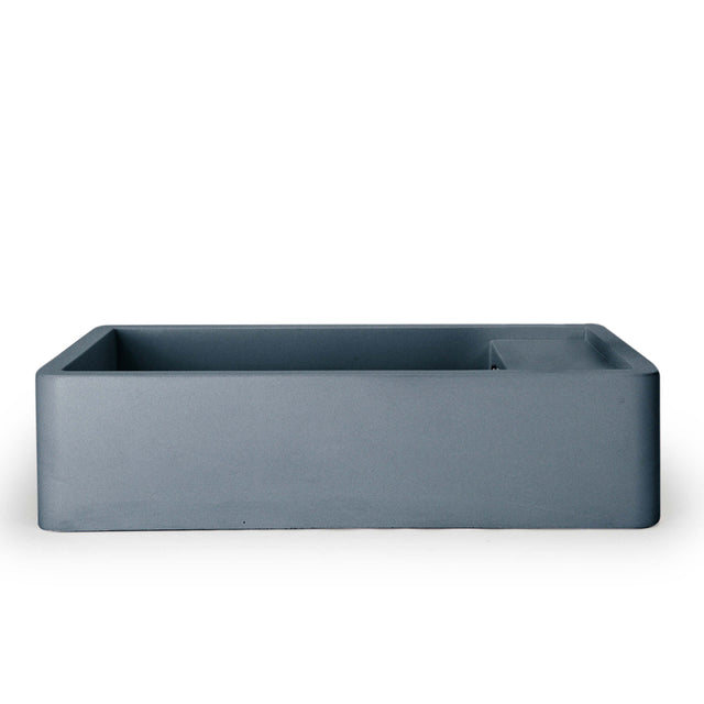 Nood Co Shelf 02 Surface Mount Basin with Overflow Copan Blue Bathroom Basin Nood Co 0 Tap Hole Black 