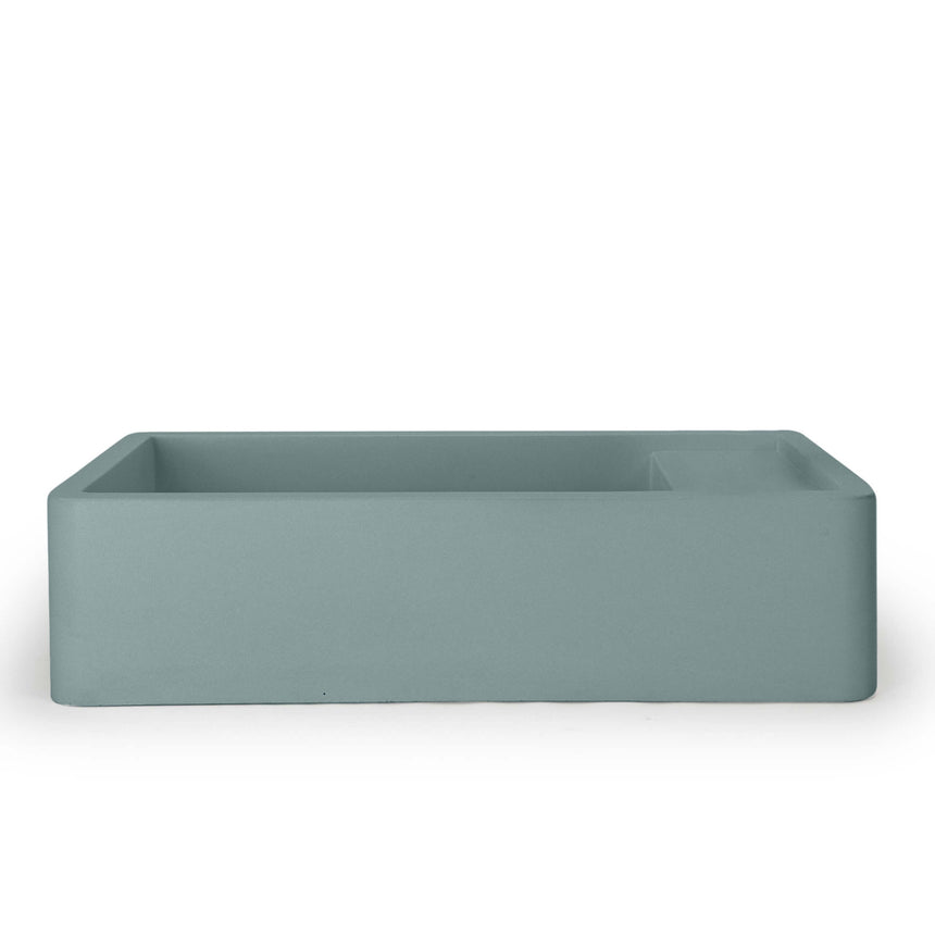 Nood Co Shelf 02 Surface Mount Basin with Overflow Rowboat Bathroom Basin Nood Co 0 Tap Hole Black 