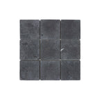 Apollo Mosaic Square 100x100mm Natural Stone Tumbled Charcoal
