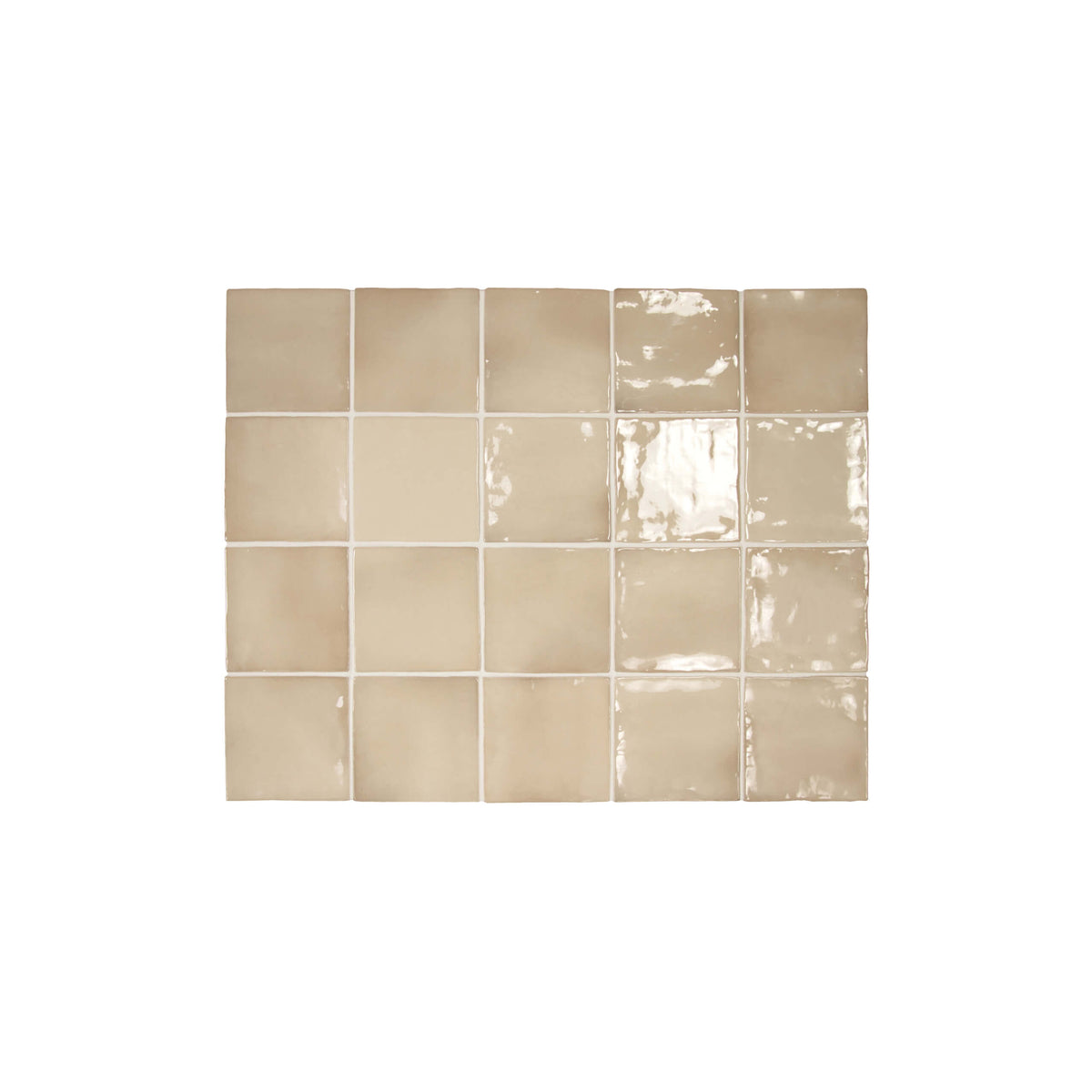 Manacor 100x100 Gloss Beige Argile Handmade Tile