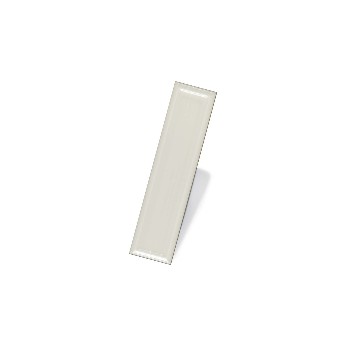 Hamilton 68x280mm gloss porcelain subway tile by Tilemall with cream finish and polished sheen