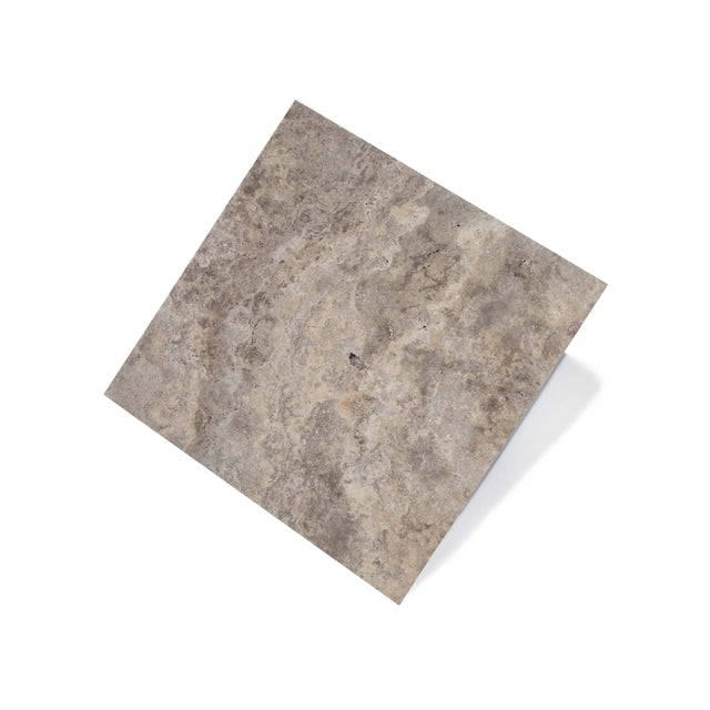 Silver Travertine 406x406x30 Tumbled Paver Natural Stone Europe Importer Default Title  