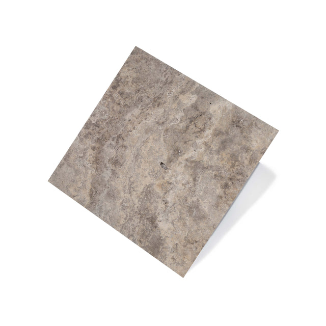 Silver Travertine 406x406x12 Tumbled Tile Natural Stone Europe Importer Default Title  