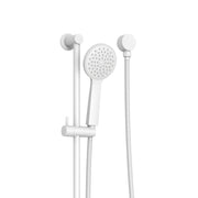 ADP Soul Classic matte white handshower rail kit by Tilemall with round head and two hoses