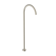 ADP Soul brushed nickel floor bath spout by Tilemall with curved outlet and round base