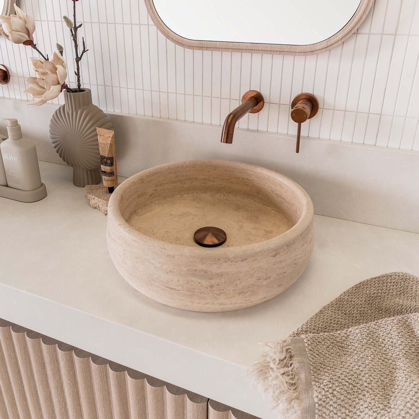 ADP Arlo Above Counter Basin Travertine Bathroom Basin ADP   