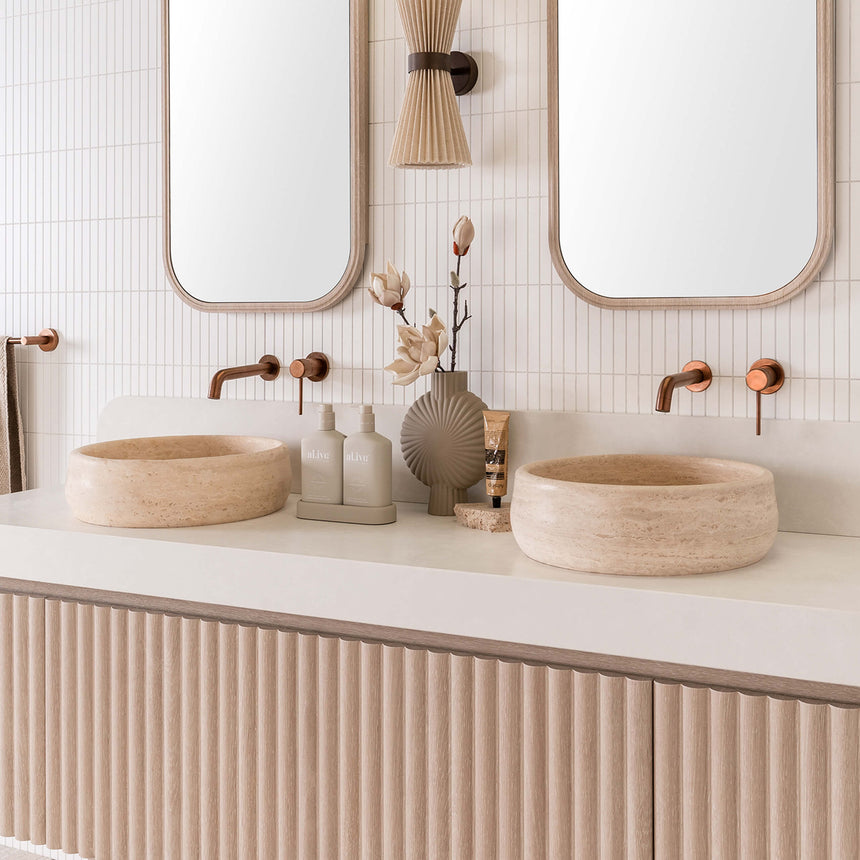 ADP Arlo Above Counter Basin Travertine Bathroom Basin ADP   