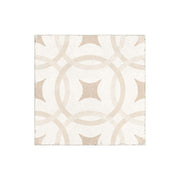 Valencia 200x200mm matt jordana encaustic-look ceramic tile by Tilemall with beige geometric pattern