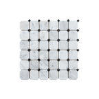 Marble Mosaic Octagon 48x48mm Honed Carrara with Nero Marquina