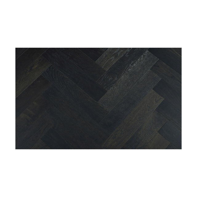 Castel Nuovo Herringbone Collection 600x120x14/3mm Black Amber Engineered Flooring Topdeck Default Title