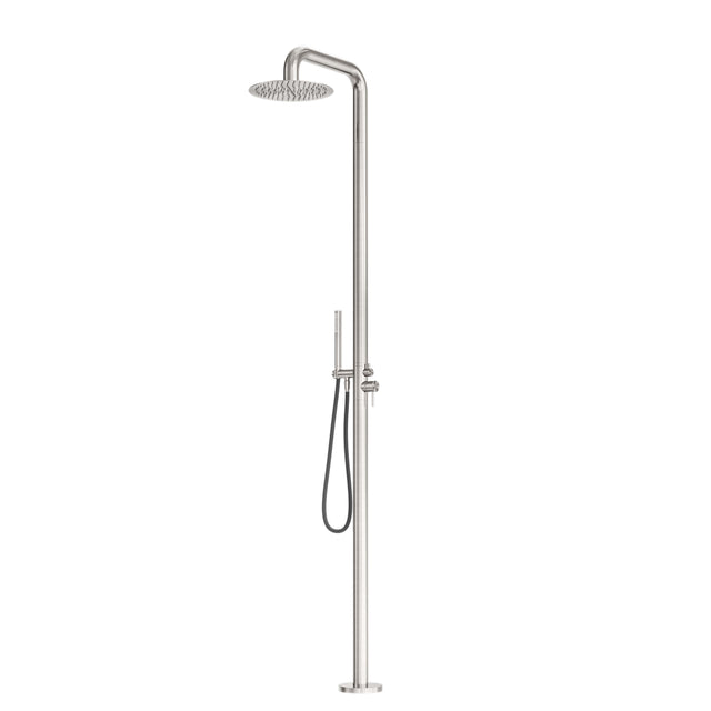 Nero Zen SS316L Outdoor Freestanding Shower Column Brushed Nickel Shower Nero