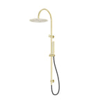 Nero Zen SS316L Twin Shower With Outdoor Shower Hose Brushed Gold