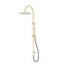 Nero Zen SS316L Twin Shower With Outdoor Shower Hose Brushed Gold