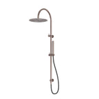 Nero Zen SS316L Twin Shower With Outdoor Shower Hose Brushed Bronze