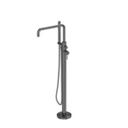 Nero Zen SS316L Freestanding Bath Mixer With Outdoor Shower Hose Graphite