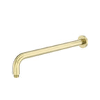 Nero Zen SS316L Round Shower Arm 400mm Length Brushed Gold