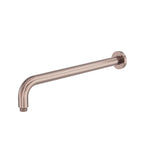 Nero Zen SS316L Round Shower Arm 400mm Length Brushed Bronze