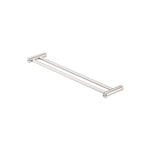 Nero Zen SS316L Double Towel Rail 600mm Brushed Nickel