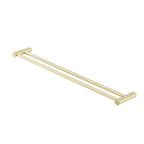Nero Zen SS316L Double Towel Rail 800mm Brushed Gold