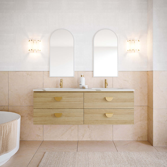 Stadium Mineral ceramic top for Timberline Nevada Plus vanity by Tilemall with integrated basin