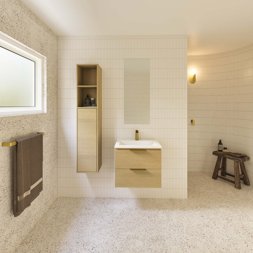 Haven Matt Dolomite ceramic top for Timberline Nevada Plus vanity by Tilemall with integrated basin
