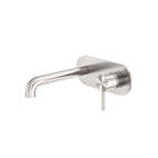 Nero Zen Ss316L Wall Basin/Bath Mixer 185mm Spout Brushed Nickel