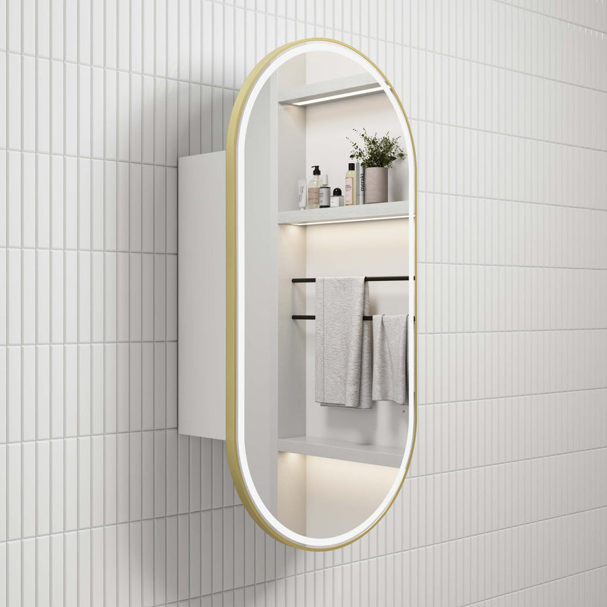Aulic Beau Monde Oblong LED Shaving Cabinet LED Shaving Cabinet Aulic