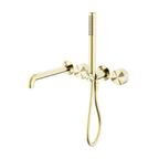 Nero Opal Progressive Shower System Separate Plate With Spout 230mm Brushed Gold