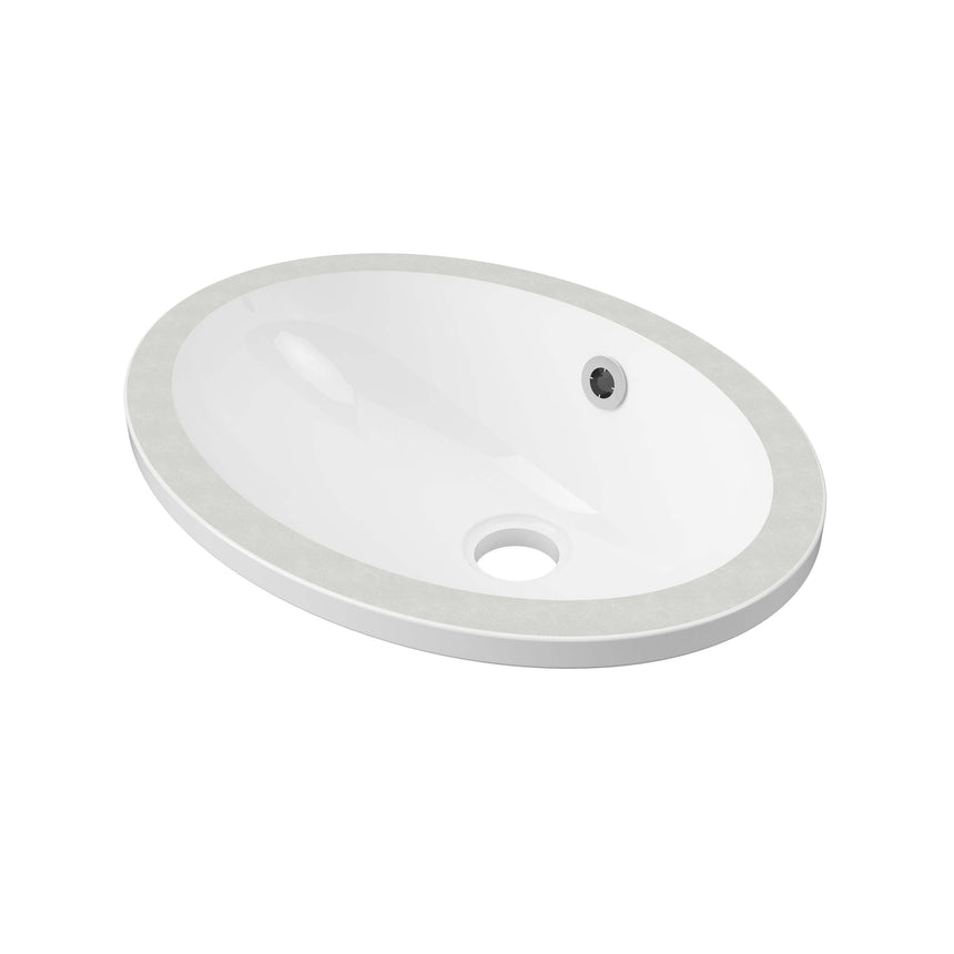 Amara Undermount Basin 450mm Gloss White Bathroom Basin Timberline