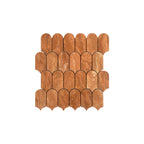 Marble Mosaic Feather 96x48mm Honed Rojo Alicante