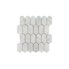 Marble Mosaic Feather 96x48mm Honed Carrara