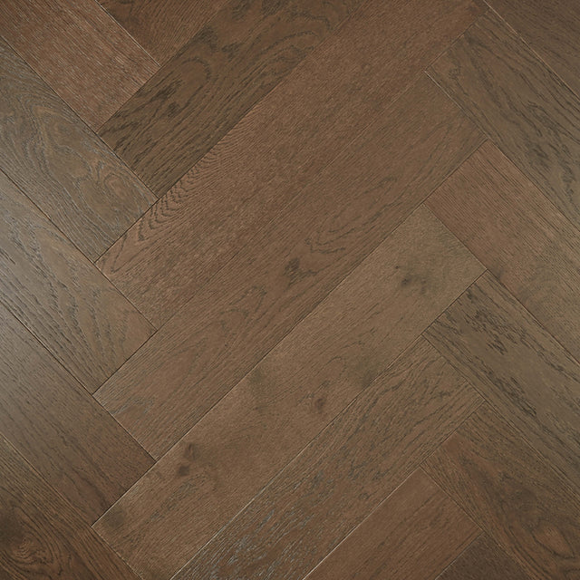 De Marque European Oak Herringbone Engineered Flooring 600x120x15/4mm Dark Brown Timber Flooring Preference Floors Default Title