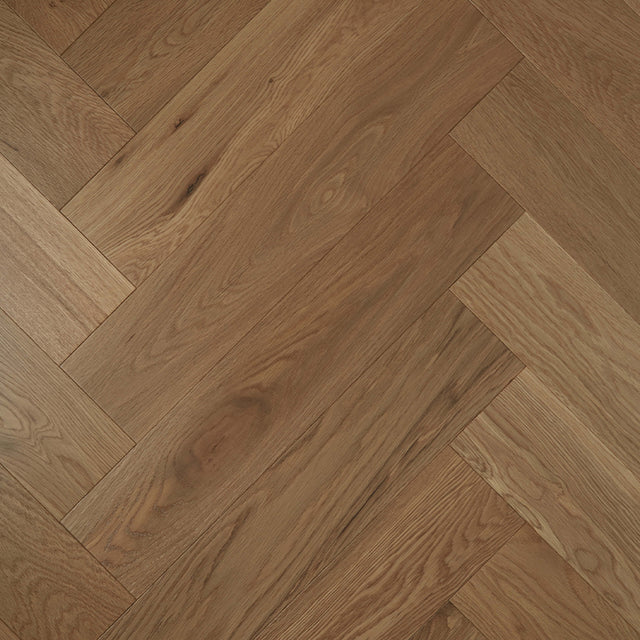 De Marque European Oak Herringbone Engineered Flooring 600x120x15/4mm Latte Timber Flooring Preference Floors Default Title