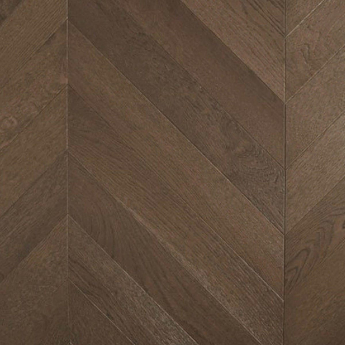 Dark Brown European Oak chevron engineered flooring 600x90mm with matte finish by Tilemall