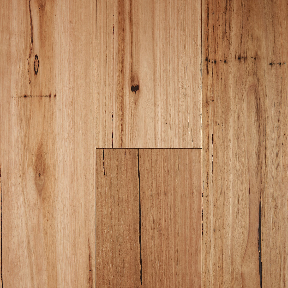 Blackbutt engineered hardwood 1860x125mm planks showing rustic brushed finish with knots and character marks by Tilemall