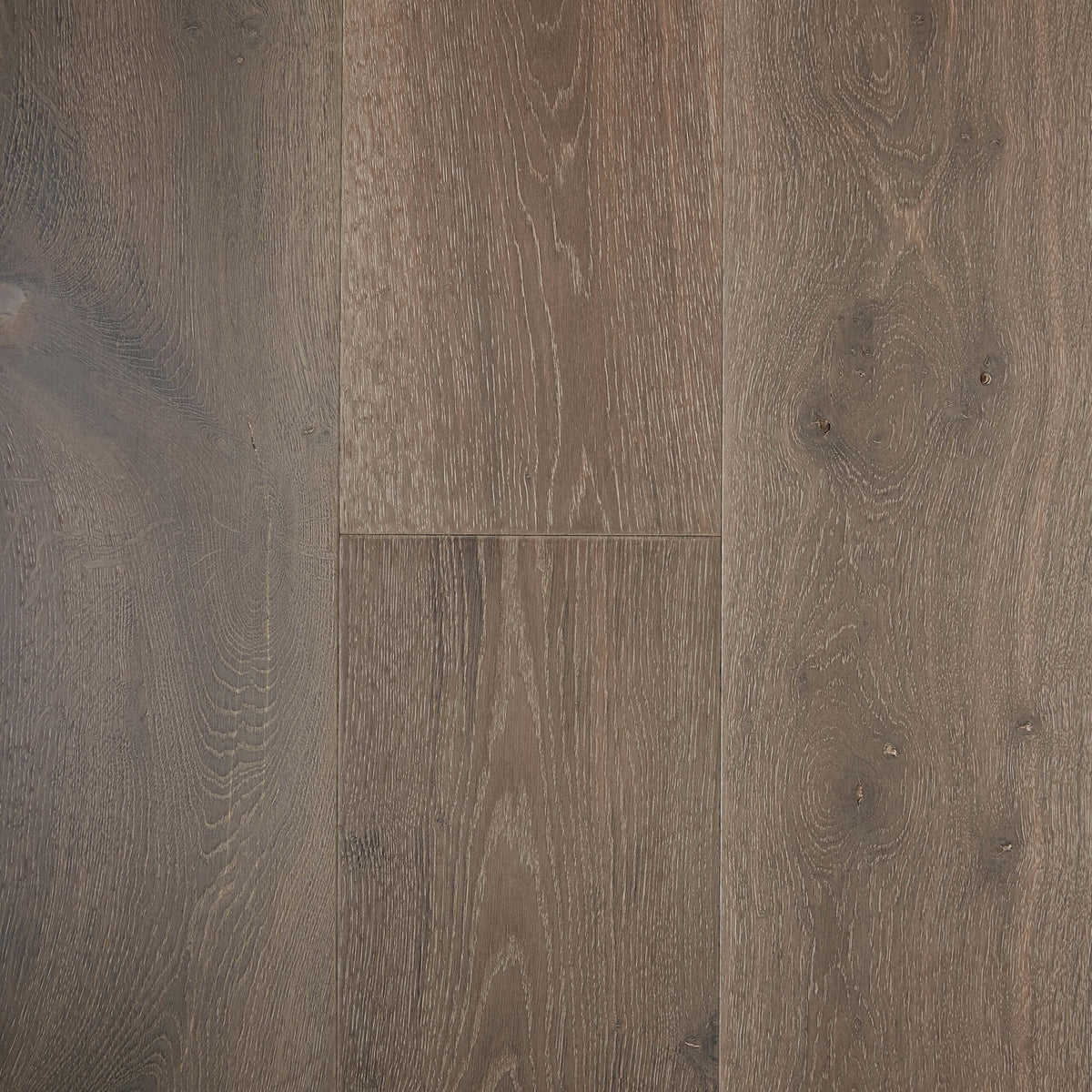 Castle Grey European Oak engineered flooring 1900x190mm with matte finish and wood grain detail by Tilemall