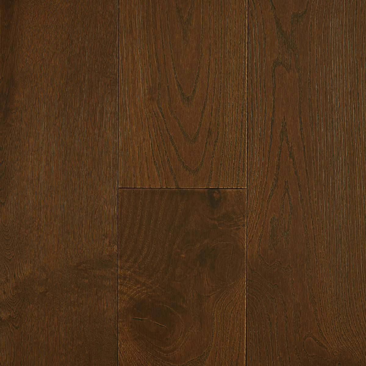 Chocolate Brown European Oak engineered flooring 1900x190mm with matte finish and wood grain by Tilemall