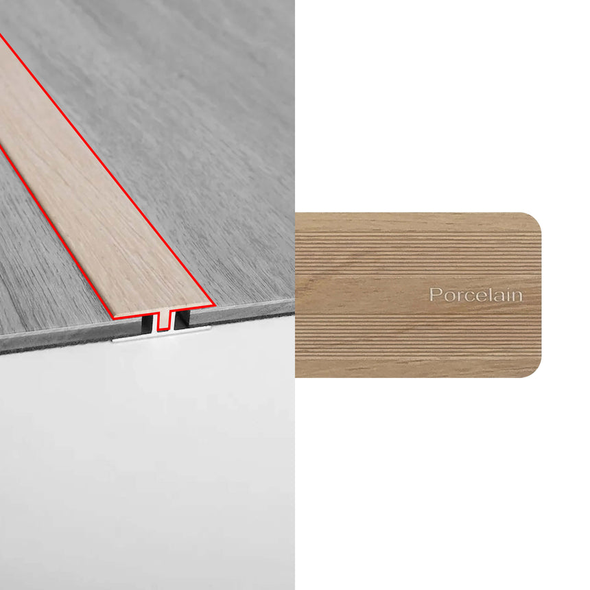 Alloy Trims T Moulding 3400mm for 6.5mm-8mm Porcelain Flooring Trims Preference Floors Default Title