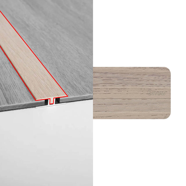 Alloy Trims T Moulding 3400mm for 6.5mm-8mm Snow Flooring Trims Preference Floors Default Title