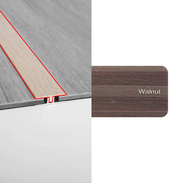 Alloy Trims T Moulding 3400mm for 6.5mm-8mm Walnut Flooring Trims Preference Floors Default Title