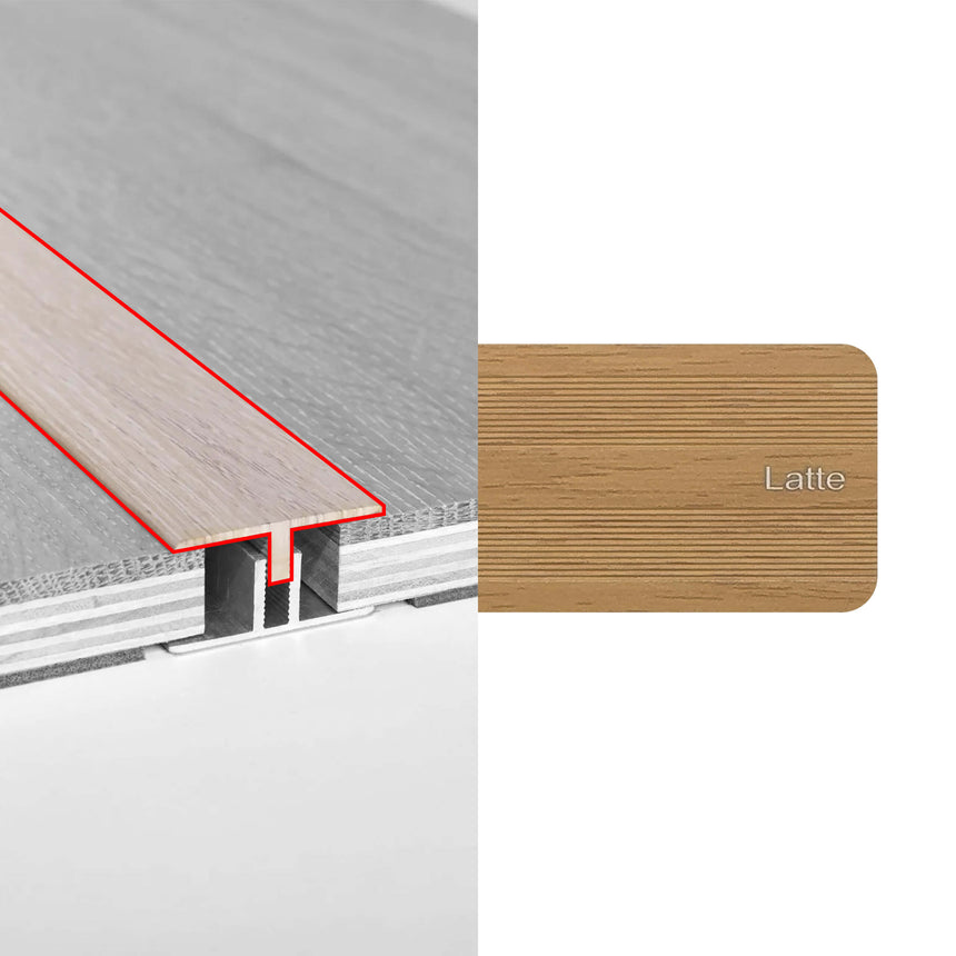 Alloy Trims T Moulding 3400mm for 12mm-15mm Latte Flooring Trims Preference Floors Default Title