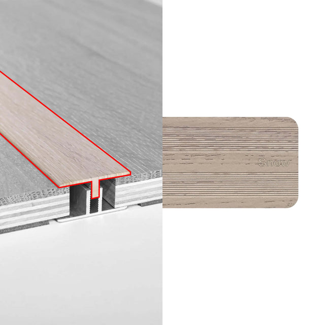 Alloy Trims T Moulding 3400mm for 12mm-15mm Snow Flooring Trims Preference Floors Default Title