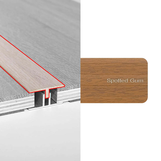 Alloy Trims T Moulding 3400mm for 12mm-15mm Spootted Gum Flooring Trims Preference Floors Default Title