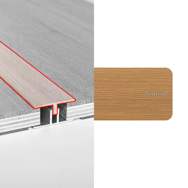 Alloy Trims T Moulding 3400mm for 12mm-15mm Zermatt Flooring Trims Preference Floors Default Title
